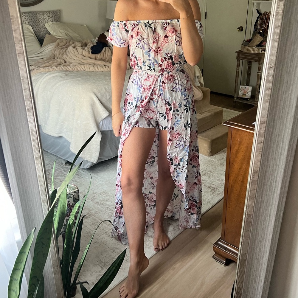 Floral Off-Shoulder Maxi Dress